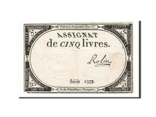 France, 5 Livres, 1793, Rolin, KM:A76, 1793-10-31, EF(40-45), Lafaurie:171