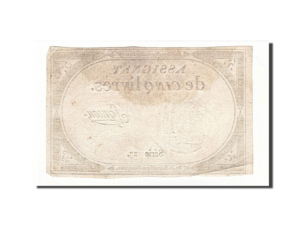 Banknote, France, 5 Livres, 1793, Symon, 1793-10-31, EF(40-45), KM:A76