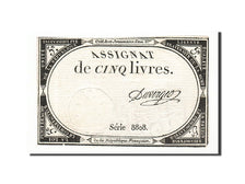 Geldschein, Frankreich, 5 Livres, 1793, Duverger, 1793-10-31, SS, KM:A76