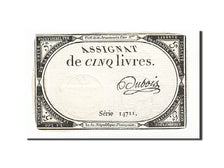 Banknote, France, 5 Livres, 1793, Dubois, 1793-10-31, EF(40-45), KM:A76