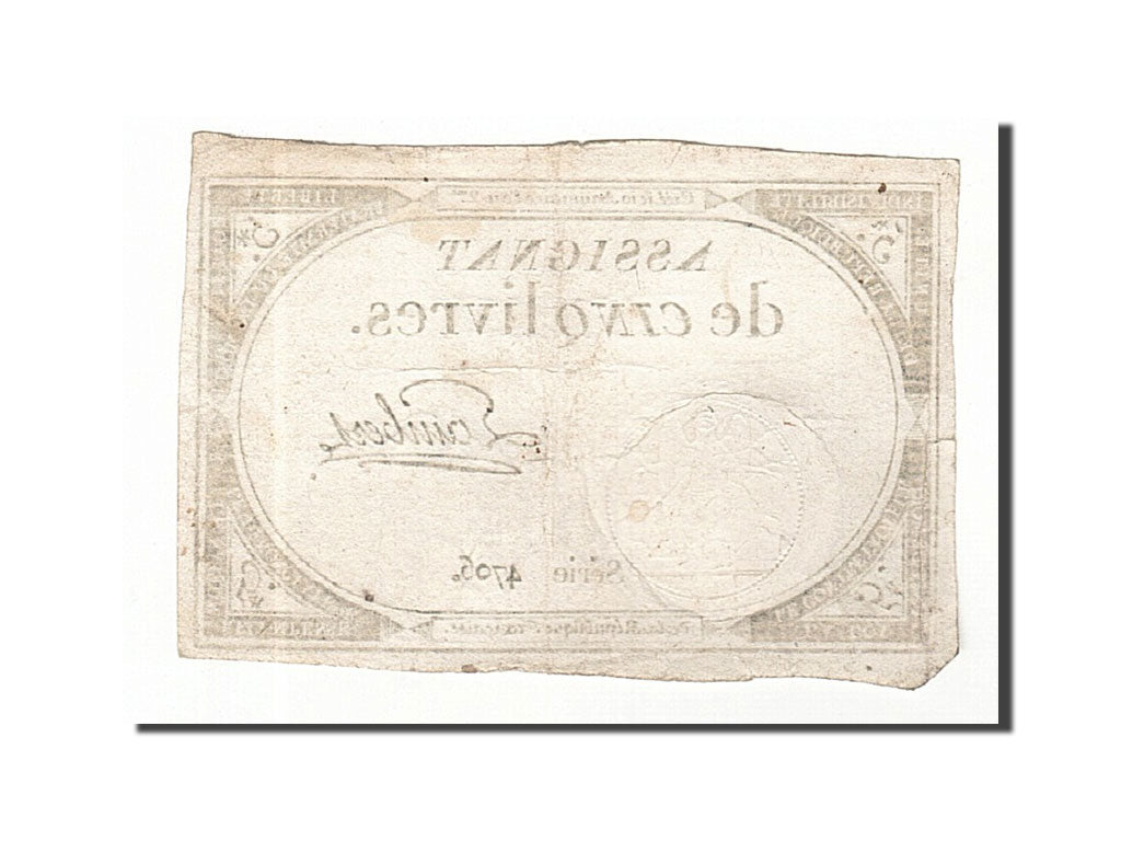 Banknote, France, 5 Livres, 1793, Lambert, 1793-10-31, EF(40-45), KM:A76