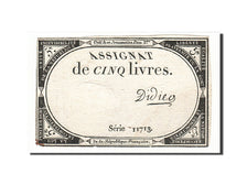 France, 5 Livres, 1793, Didier, KM:A76, 1793-10-31, VF(30-35), Lafaurie:171