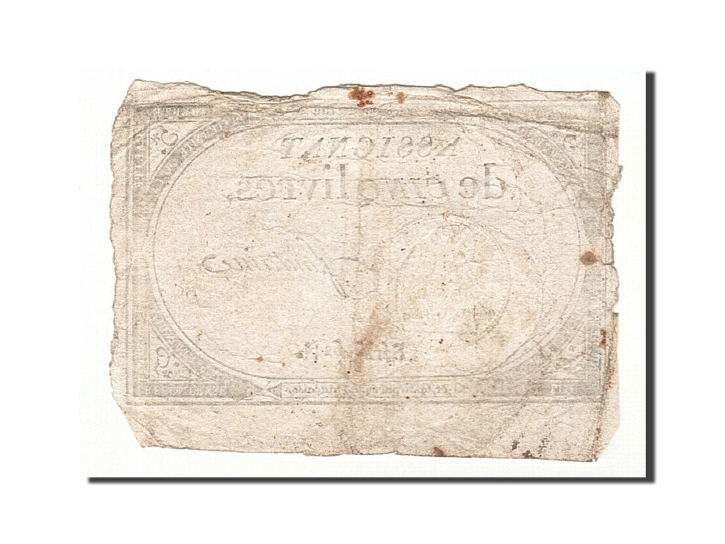 Banknote, France, 5 Livres, 1793, Fontaine, 1793-10-31, VF(30-35), KM:A76