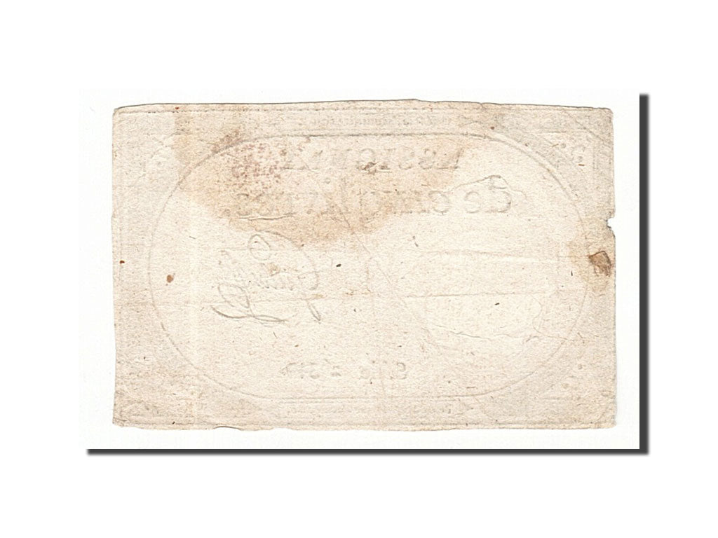 Billete, Francia, 5 Livres, 1793, Gillet, 1793-10-31, BC+, KM:A76, Lafaurie:171