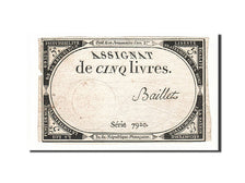 France, 5 Livres, 1793, Baillet, KM:A76, 1793-10-31, VF(30-35), Lafaurie:171