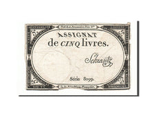 France, 5 Livres, 1793, Schrantz, KM:A76, 1793-10-31, VF(30-35), Lafaurie:171