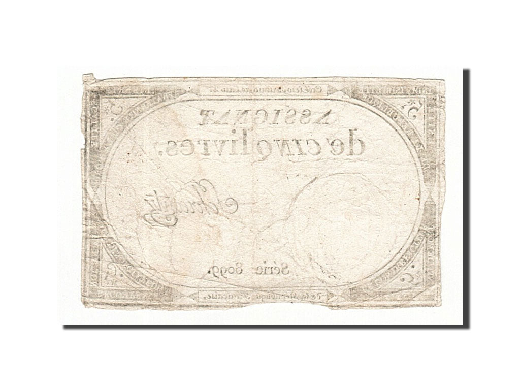 France, 5 Livres, 1793, Schrantz, KM:A76, 1793-10-31, VF(30-35), Lafaurie:171