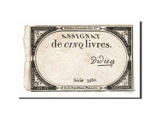 France, 5 Livres, 1793, Didier, KM:A76, 1793-10-31, VF(20-25), Lafaurie:171