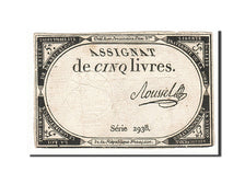 France, 5 Livres, 1793, Roussel, KM:A76, 1793-10-31, VF(20-25), Lafaurie:171