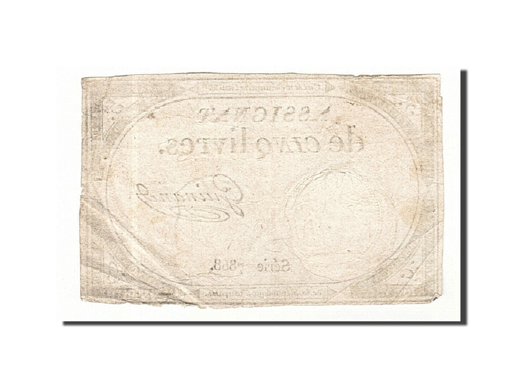 France, 5 Livres, 1793, Guinand, KM:A76, 1793-10-31, VF(20-25), Lafaurie:171
