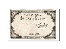 Frankreich, 5 Livres, 1793, Duflog, KM:A76, 1793-10-31, VF(20-25), Lafaurie:171