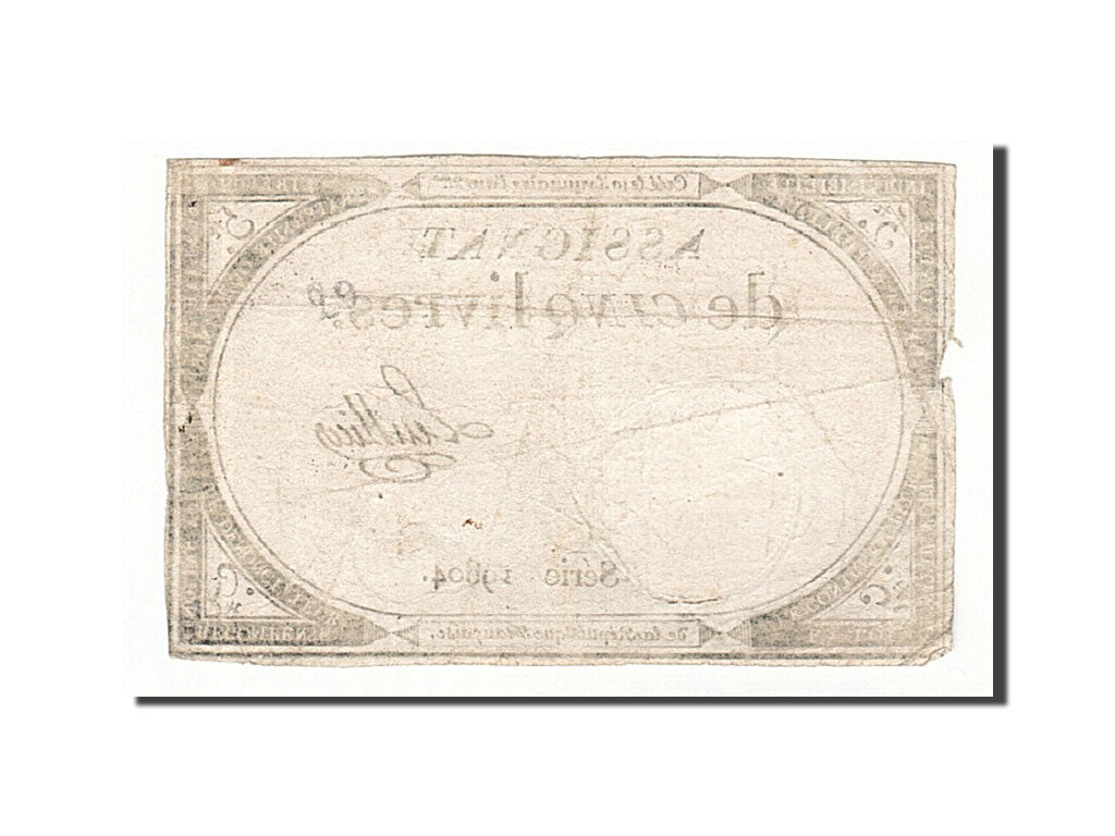 France, 5 Livres, 1793, Lhuillier, KM:A76, 1793-10-31, VF(20-25), Lafaurie:171