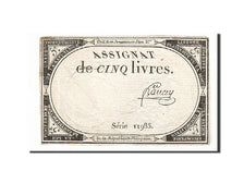 France, 5 Livres, 1793, Bancey, KM:A76, 1793-10-31, VF(20-25), Lafaurie:171