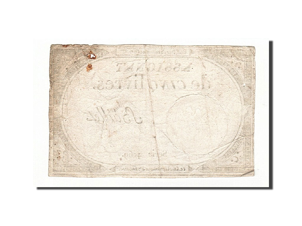 France, 5 Livres, 1793, Baillet, KM:A76, 1793-10-31, VF(20-25), Lafaurie:171