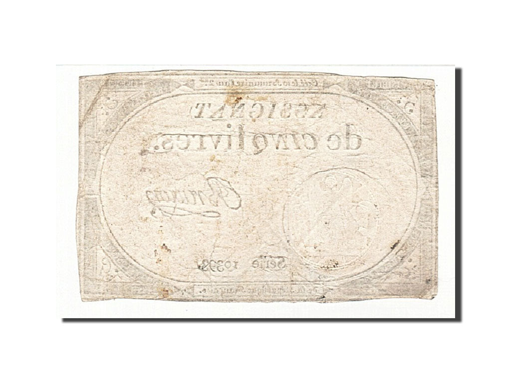 France, 5 Livres, 1793, Bruron, KM:A76, 1793-10-31, VF(20-25), Lafaurie:171