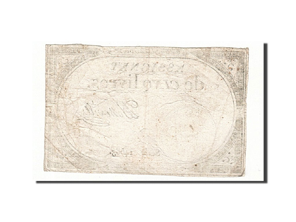 France, 5 Livres, 1793, D'Osseville, KM:A76, 1793-10-31, VF(20-25), Lafaurie:171