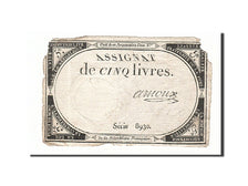 France, 5 Livres, 1793, Arnoux, KM:A76, 1793-10-31, VG(8-10), Lafaurie:171