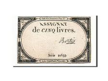 Francia, 5 Livres, 1793, Bertin, KM:A76, 1793-10-31, MB+, Lafaurie:171