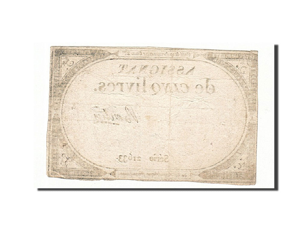 Francia, 5 Livres, 1793, Bertin, KM:A76, 1793-10-31, MB+, Lafaurie:171