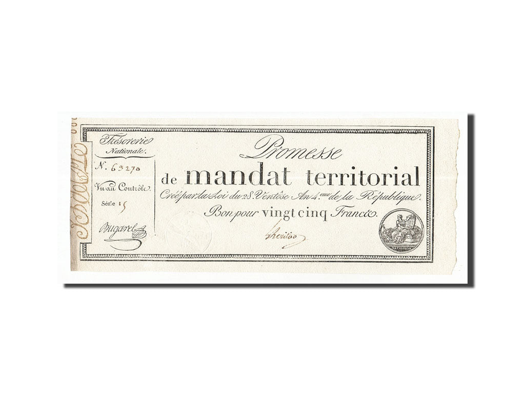 France, 25 Francs, 1796, 1796-03-18, Bugarel, KM:A83b, SPL