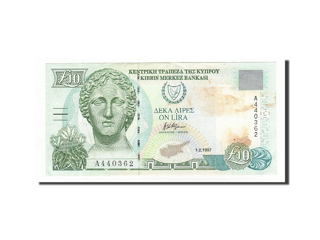 Cyprus, 10 Pounds, 1997, 1997-02-01, KM:59, EF(40-45)
