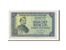 Czechoslovakia, 20 Korun, 1945, KM:61a, Undated (1945), VF(30-35)