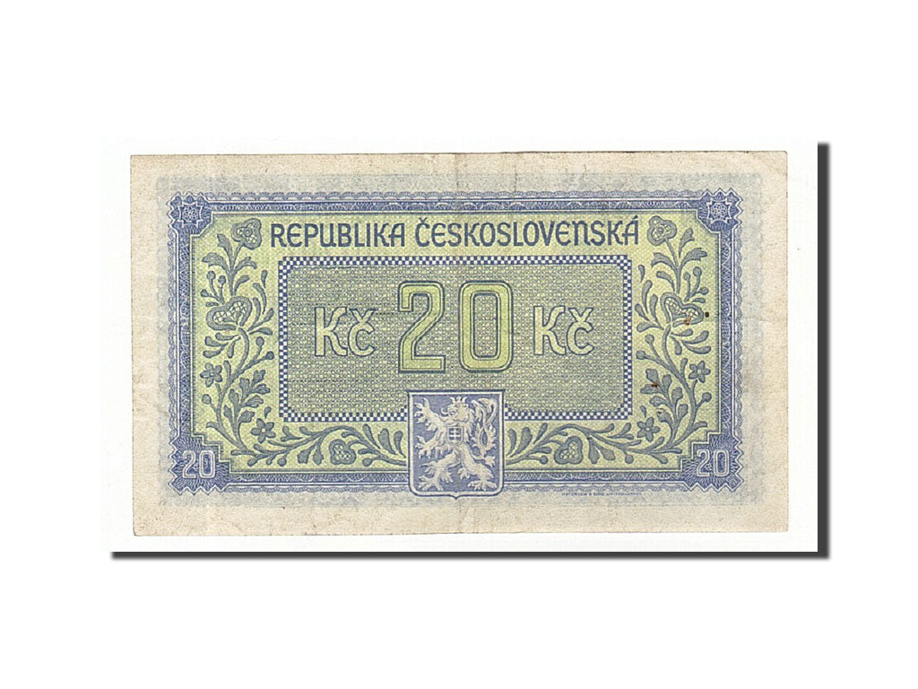 Czechoslovakia, 20 Korun, 1945, KM:61a, Undated (1945), VF(30-35)
