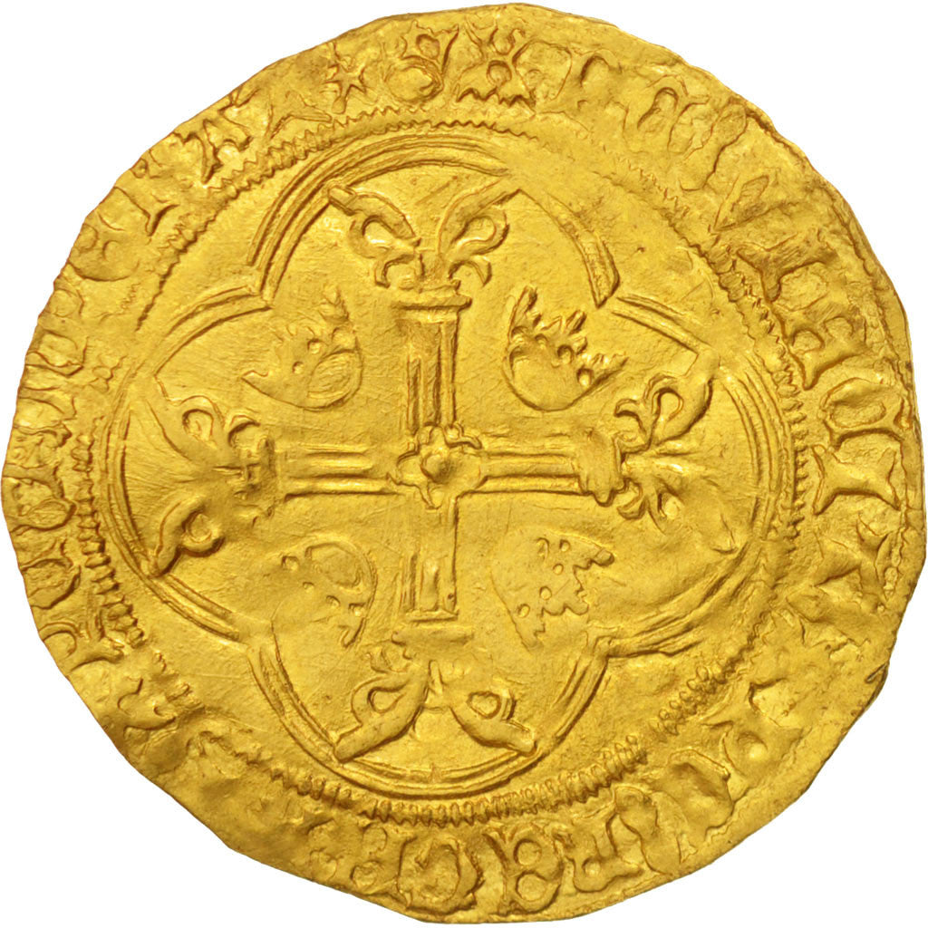 France, Louis XI, Ecu d'or, 2nd Emission, AU(50-53), Gold, Duplessy:539A