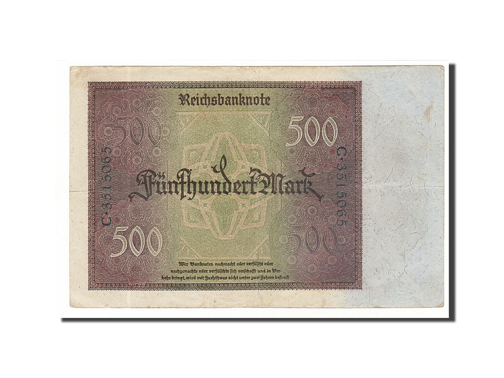 Banknote, Germany, 500 Mark, 1922, 1922-03-27, KM:73, AU(55-58)