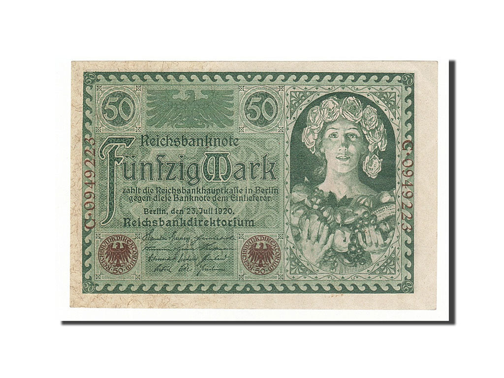 Banknote, Germany, 50 Mark, 1920, 1920-07-23, KM:68, UNC(63)