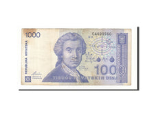 Banknote, Croatia, 1000 Dinara, 1991, 1991-10-08, KM:22a, VF(30-35)