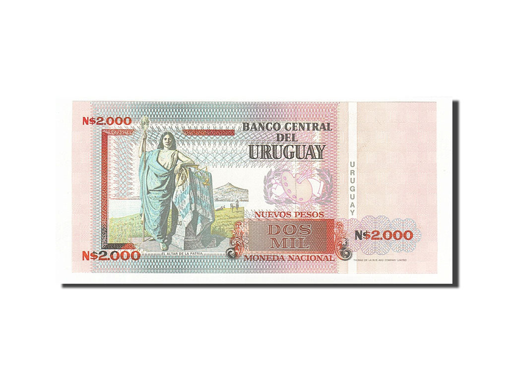 Banknote, Uruguay, 2000 Nuevos Pesos, 1989, 1989, KM:68a, UNC(65-70)