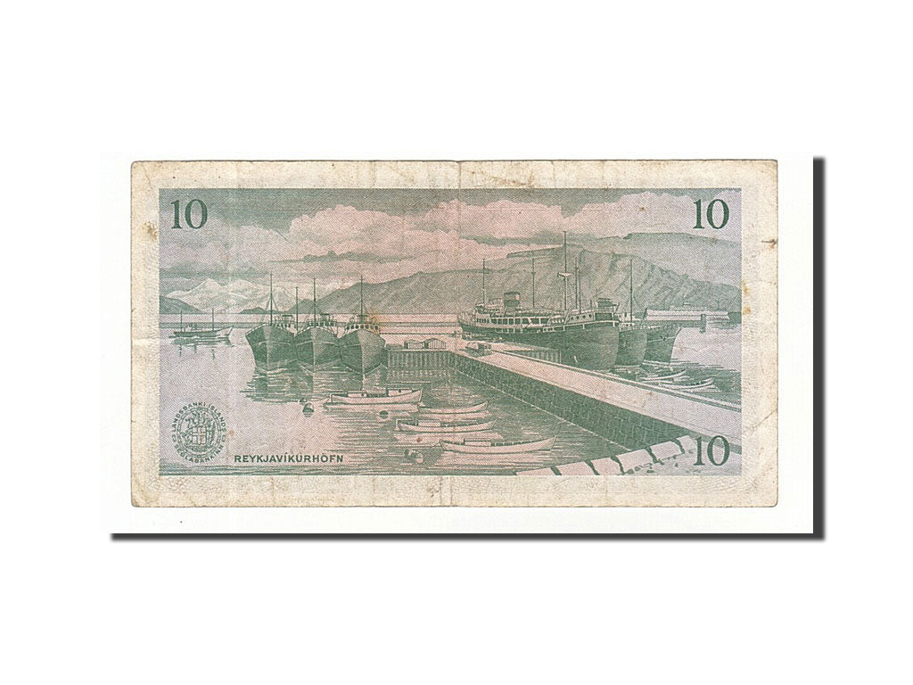 Banknote, Iceland, 10 Kronur, 1957, 1957-06-21, KM:38b, VF(30-35)