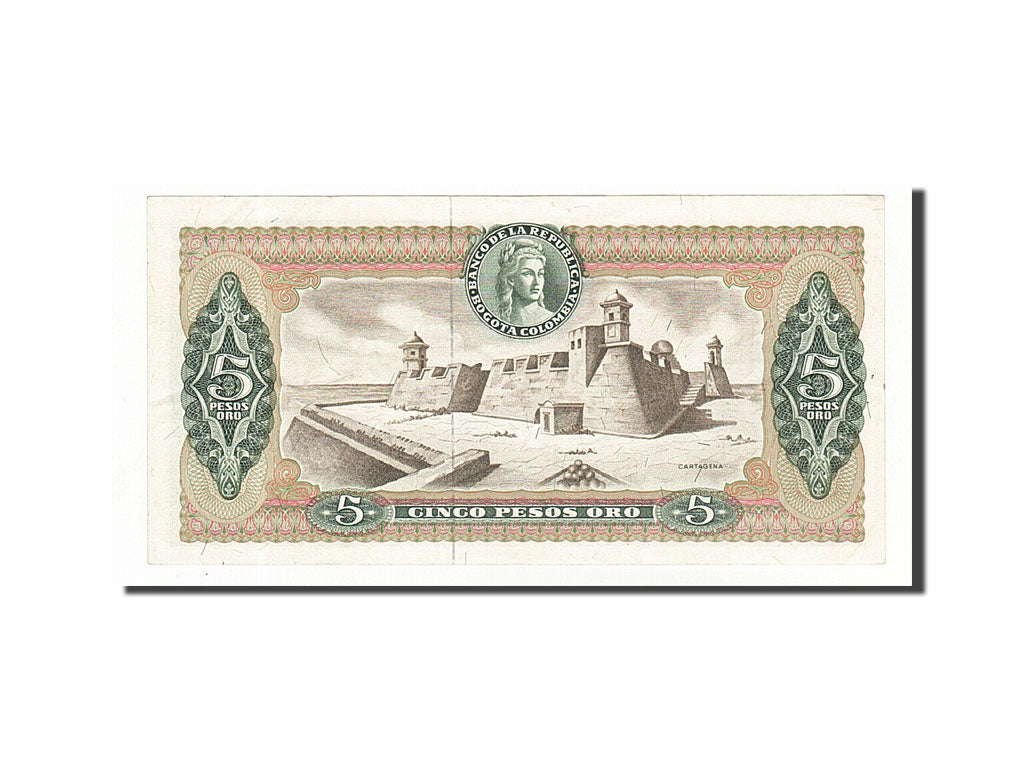 Colombia, 5 Pesos Oro, 1965, 1965-11-11, KM:406b, AU(50-53)