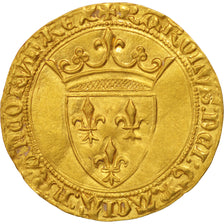 France, Charles VI, Ecu d'or 2nd Emission, AU (55-58), Gold, Duplessy:369A