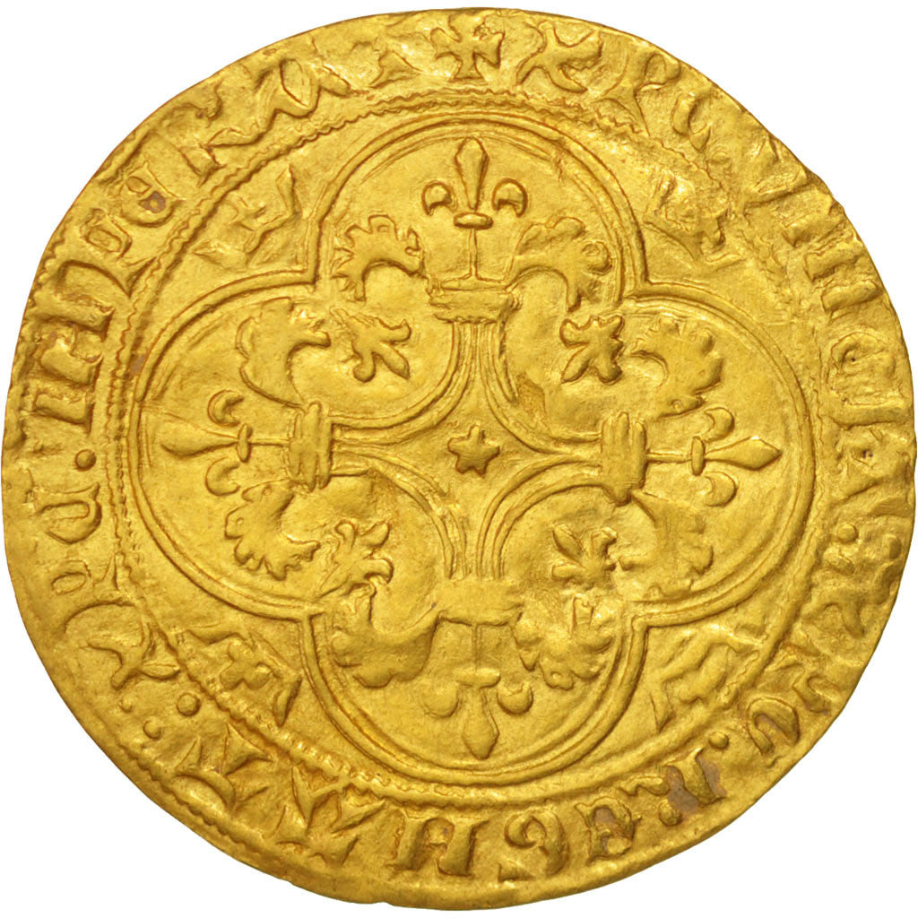 France, Charles VI, Ecu d'or seconde émission, Sup, Or, Duplessy:369A