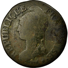 Coin, France, Dupré, 5 Centimes, 1796, Rouen, VG(8-10), Bronze, KM:640.3