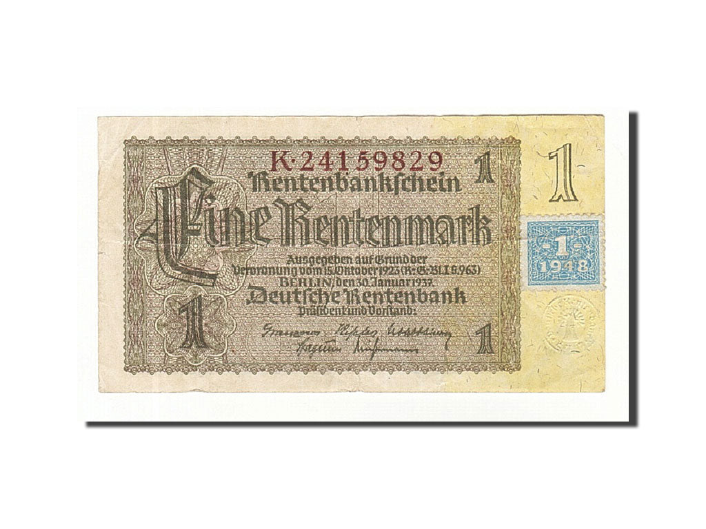 Banknote, Germany, 1 Rentenmark, 1937, 1937-01-30, KM:173b, EF(40-45)