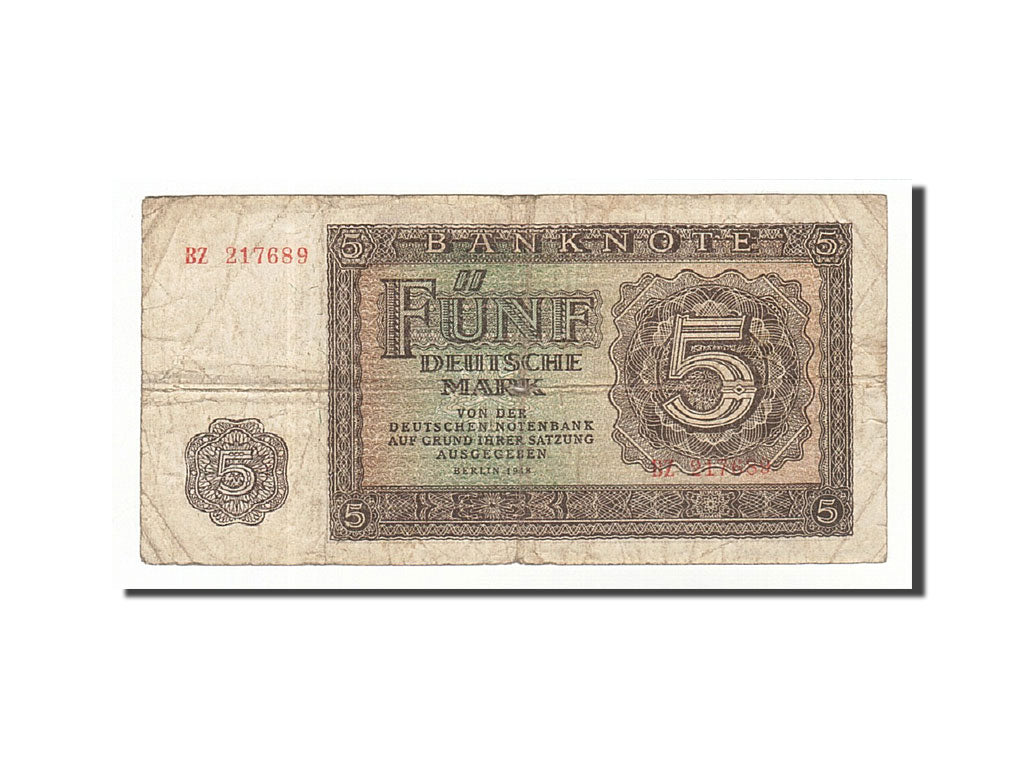 Germany - Democratic Republic, 5 Deutsche Mark, 1948, KM:11a, VF(20-25)