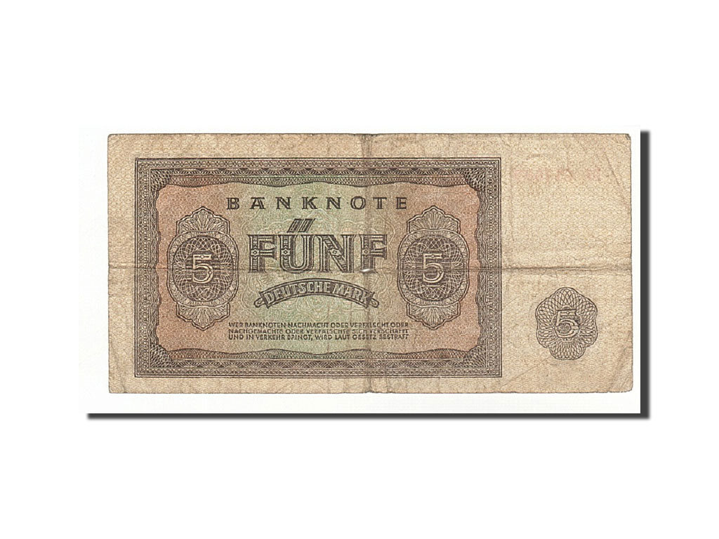 Germany - Democratic Republic, 5 Deutsche Mark, 1948, KM:11a, VF(20-25)