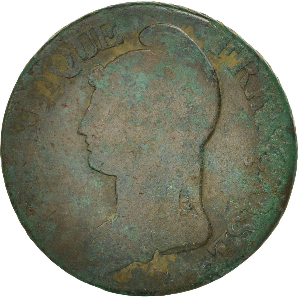 France, Dupré, 5 Centimes, 1796, Limoges, VG(8-10), Bronze, KM:640.7, Gadoury126