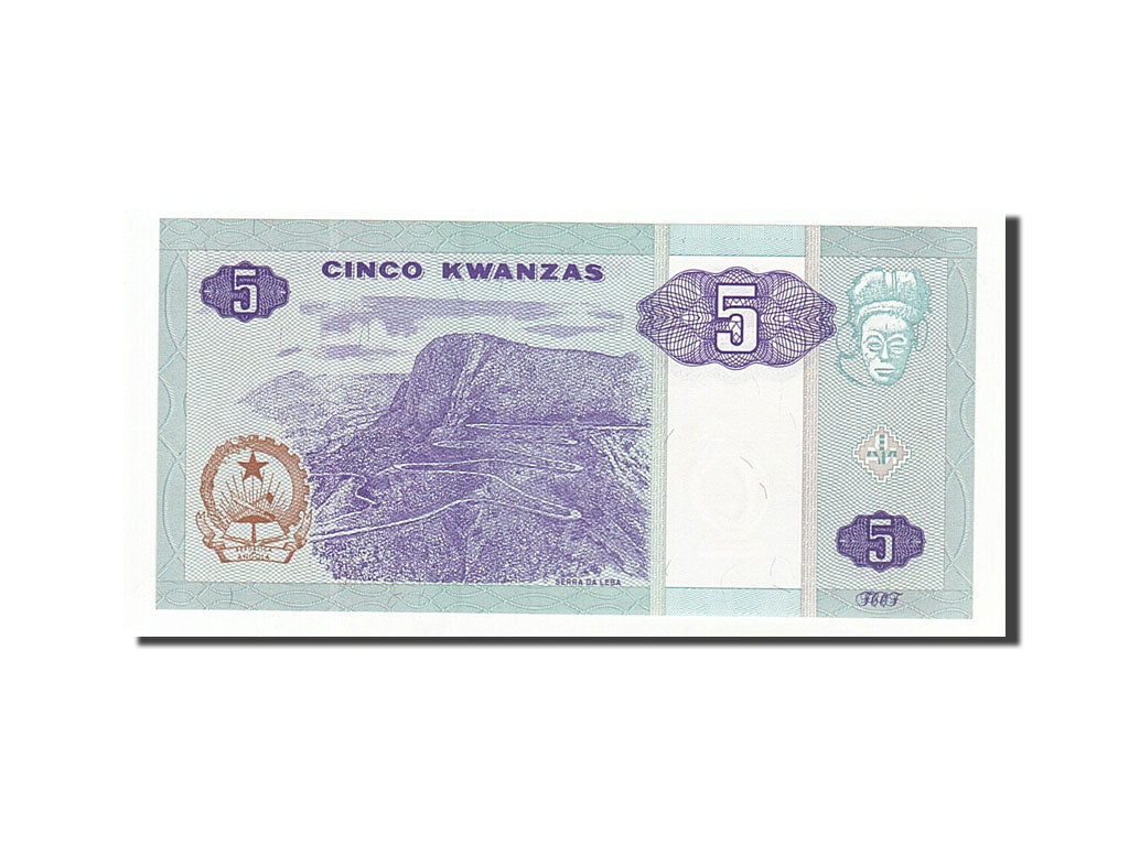 Banknote, Angola, 5 Kwanzas, 1999, 10.1999, KM:144a, UNC(65-70)