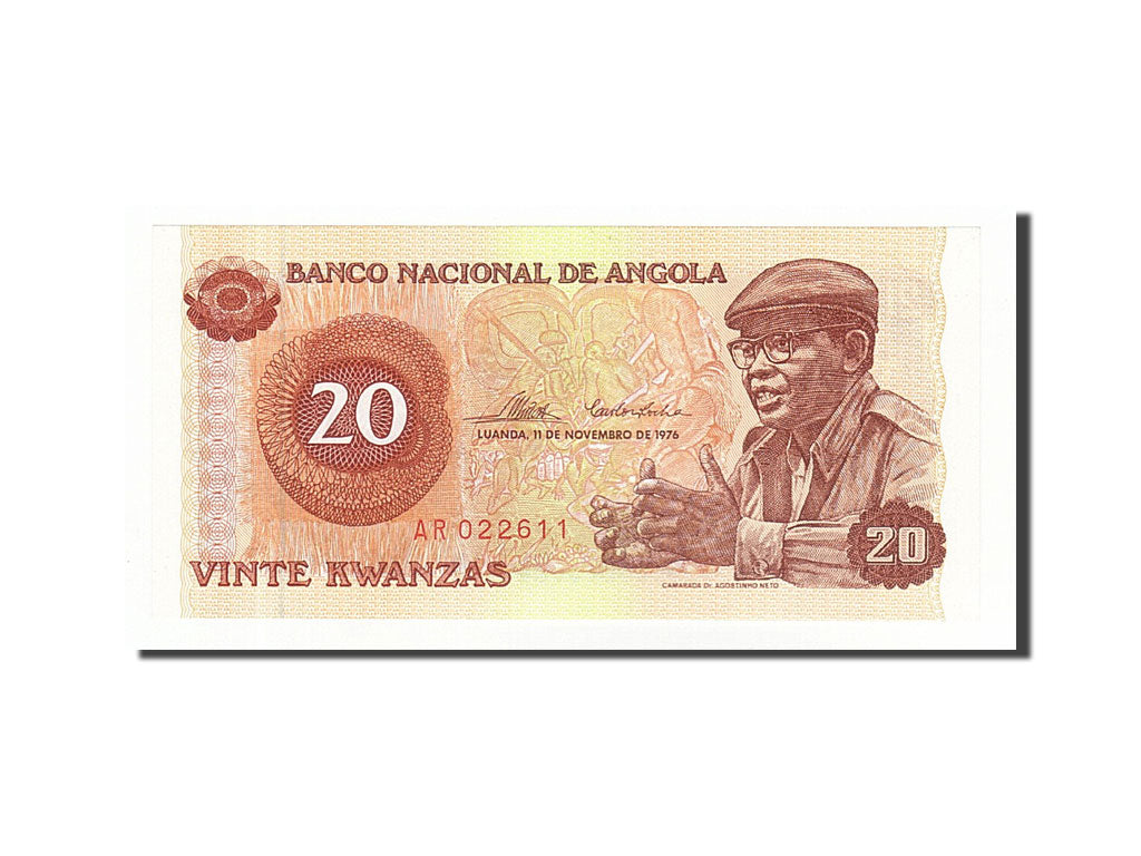 Banknote, Angola, 20 Kwanzas, 1976, 1976-11-11, KM:109a, UNC(65-70)