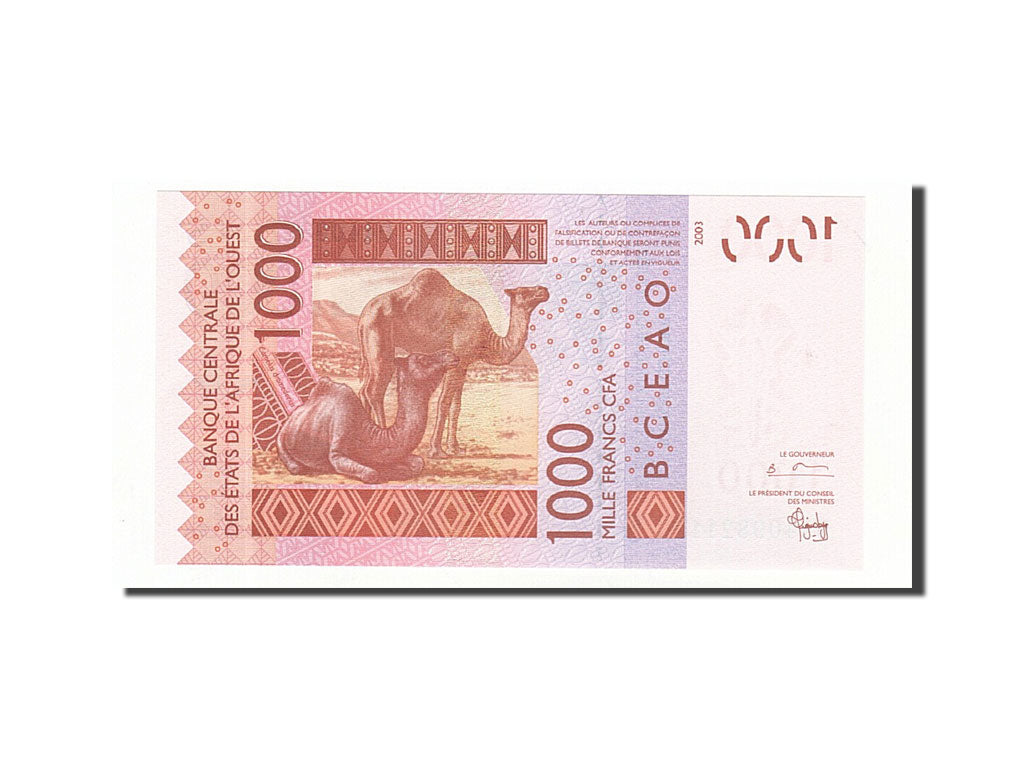 Banknote, West African States, 1000 Francs, 2004, 2004, KM:915Sb, UNC(65-70)