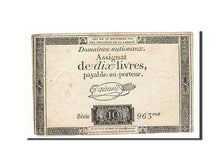 France, 10 Livres, 1791, Taisaud, KM:A51, 1791-12-16, VF(20-25), Lafaurie:146
