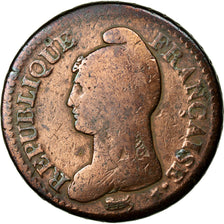 Moneta, Francja, Dupré, Decime, 1798, Lille, F(12-15), Bronze, KM:644.11
