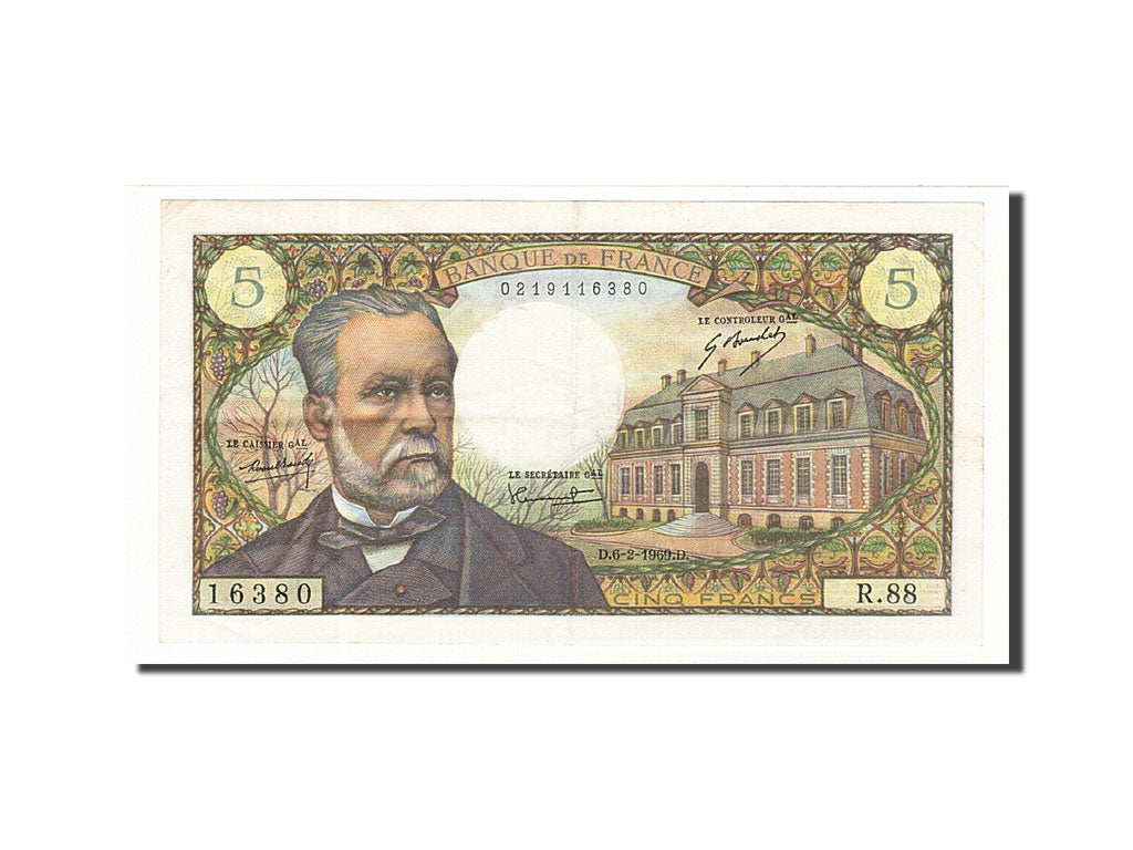 France, 5 Francs, 1969, KM:146b, 1969-02-06, AU(50-53), Fayette:61.9