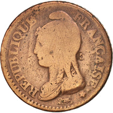 Francia, Dupré, Decime, 1799, Strasbourg, B, Bronzo, KM:644.4, Gadoury:187a