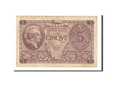 Banknote, Italy, 5 Lire, 1944, 1944-11-23, KM:31b, VF(30-35)