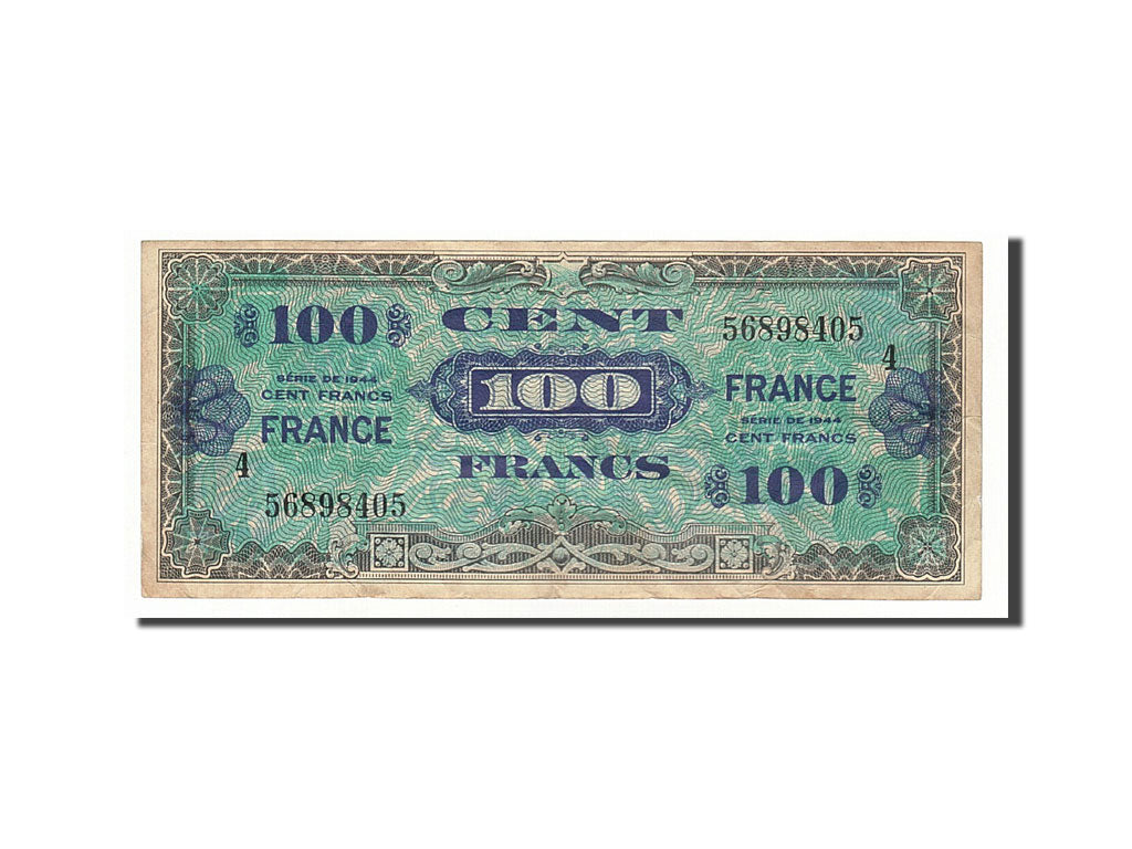 Francia, 100 Francs, 1945, KM:123c, Undated (1945), MB+, Fayette:VF25.4